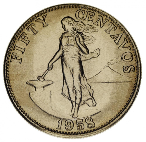 фото Филиппины 50 сентаво 1958 VF-AU