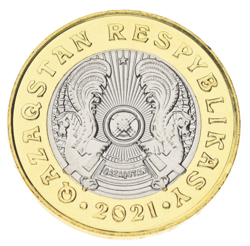 фото Казахстан 100 тенге 2021 Биметалл UNC