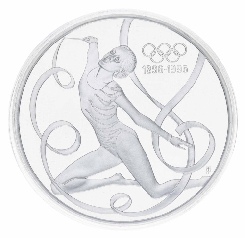 фото Австрия 200 шиллингов 1978 Серебро Proof 100 лет Олимпийским играм - Художественная гимнастика
