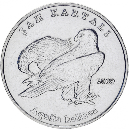 фото Турция 1 лира 2009 UNC Птица