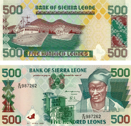 фото Сьерра-Леоне 500 леоне 1995 UNC (P23a)
