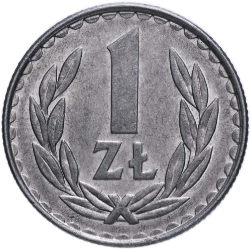 фото Польша 1 злотый 1987 VF (Y#49.2)