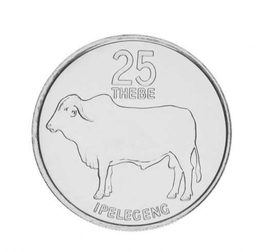 фото Ботсвана 25 тхебе 1991 UNC Бык