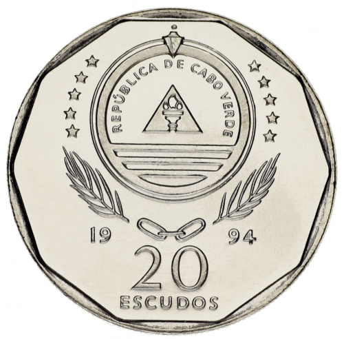 фото Кабо-Верде набор из 6 монет 1994 UNC 1, 5, 10, 20, 50, 100 эскудо