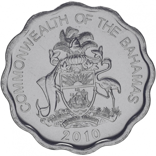фото Багамы 10 центов 2010 UNC