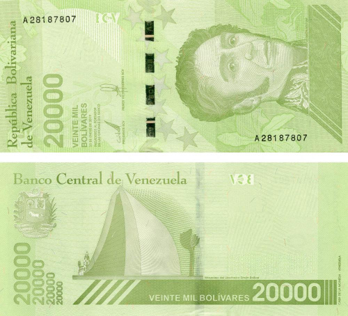 фото Венесуэла 20000 боливар 2019 UNC (PW110)