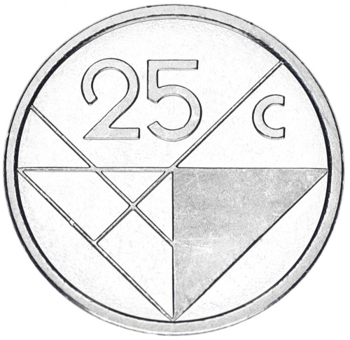 фото Аруба 25 центов 2019 UNC