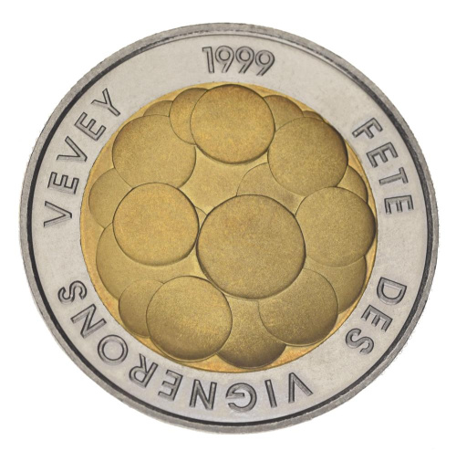 фото Швейцария 5 франков 1999 Биметалл UNC Винный фестиваль