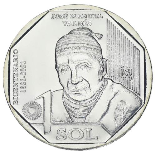 фото Перу 1 соль 2023 UNC Хосе Мануэль Вальдес