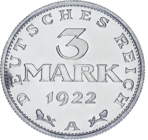 фото Германия 3 марки 1922 UNC А