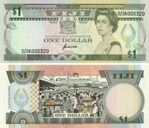 фото Фиджи 1 доллар 1993 UNC (P89)