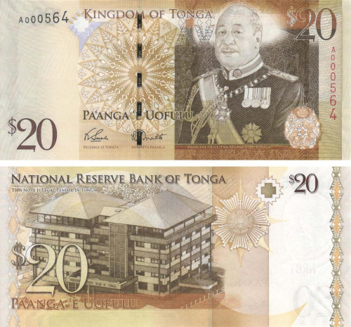 фото Тонга 20 паанга 2008 UNC (P41)