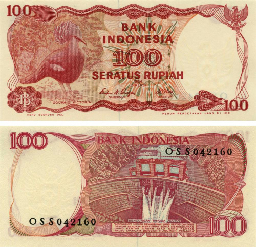 фото Индонезия 100 рупий 1984 UNC (P122)