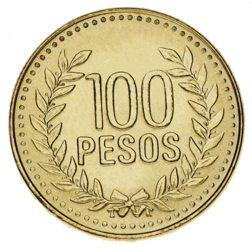 фото Колумбия 100 песо 2008 AU-UNC