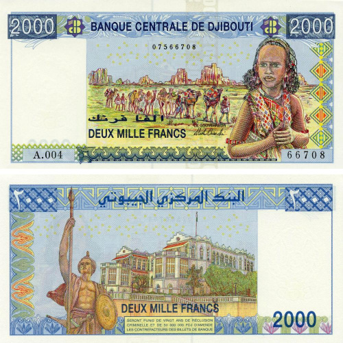 фото Джибути 2000 франков 2009 UNC (P43)