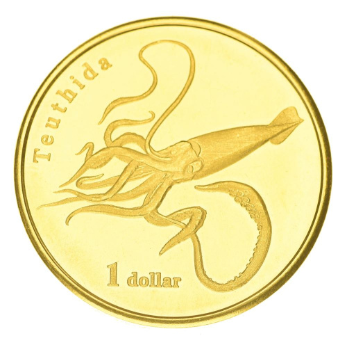 фото Муреа 1 доллар 2021 UNC Кальмар