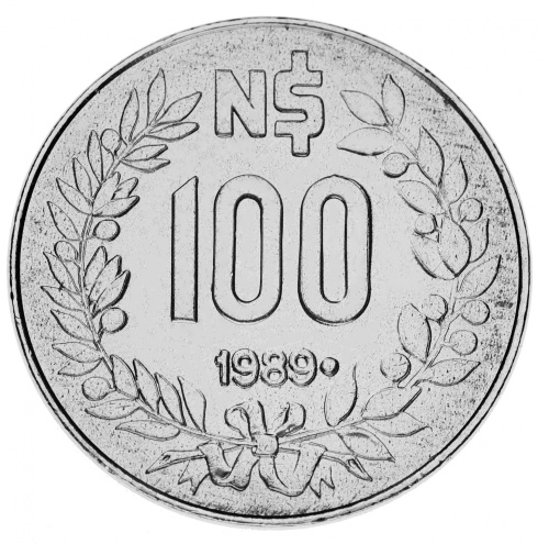 фото Уругвай 100 песо 1989 UNC
