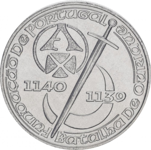 фото Португалия 250 эскудо 1989 «Основание Португалии» AU-UNC (KM#650)
