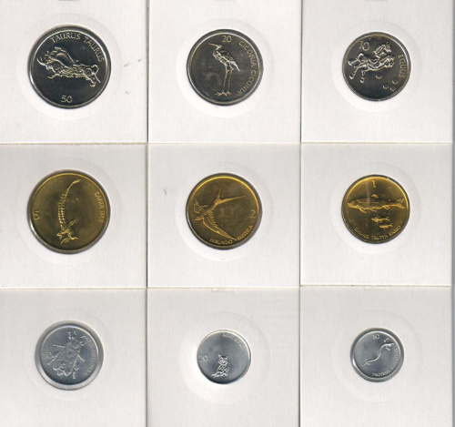 фото Словения набор из 8 монет 1992-2000 UNC