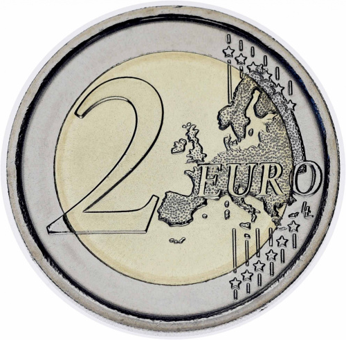 фото Франция 2 евро 2019 Биметалл UNC Берлинская стена