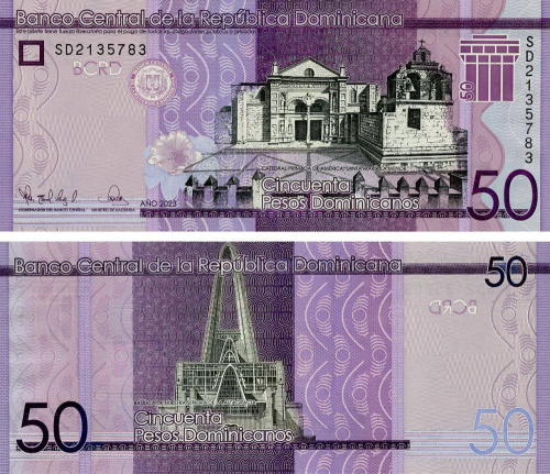 фото Доминикана 50 песо 2023 UNC (P189)