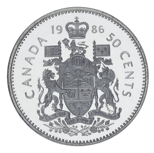 фото Канада 50 центов 1986 AU-UNC