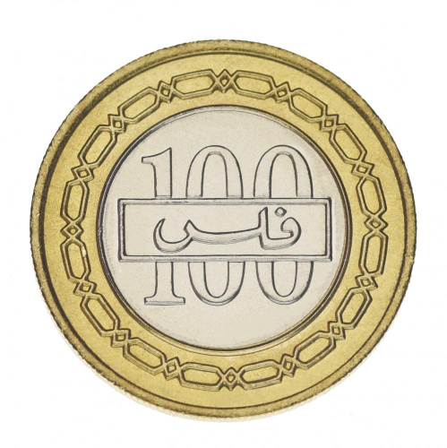 фото Бахрейн 100 филсов 1992 Биметалл UNC