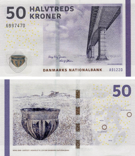 фото Дания 50 крон 2009 UNC (P65)
