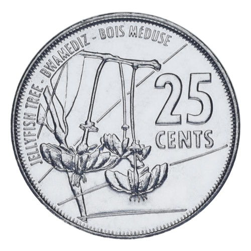 фото Сейшельские острова 25 центов 2021 UNC