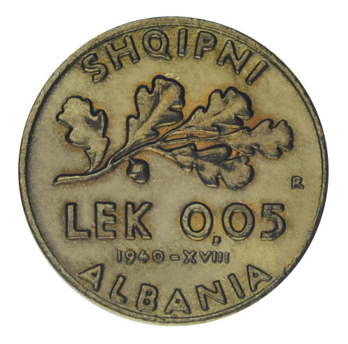 фото Албания 0,05 лек 1940 F-VF