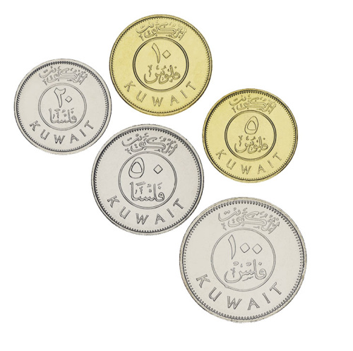 фото Кувейт набор из 5 монет 2012 UNC 5, 10, 20, 50, 100 филс