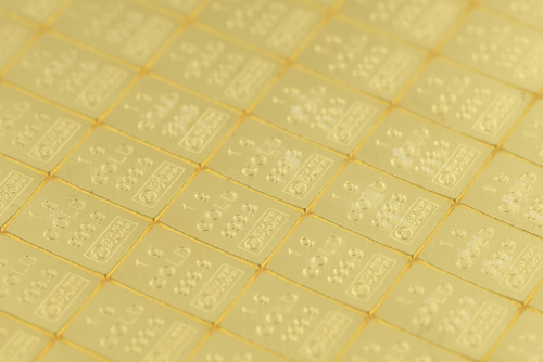 фото Инвестиционный золотой штампованный слиток Золото Au 999,9 1 грамм Valcambi (Швейцария)