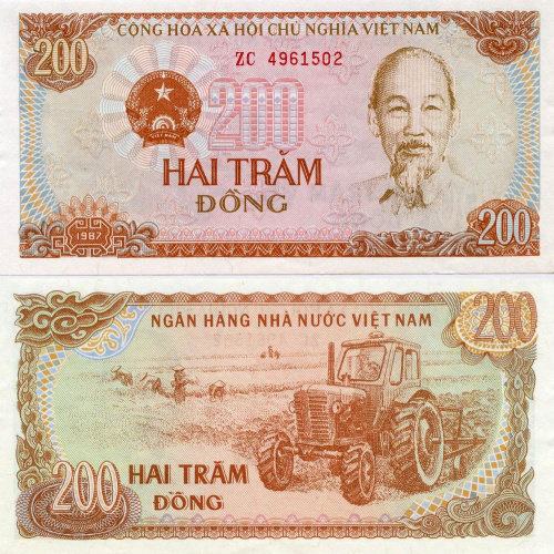 фото Вьетнам 200 донг 1987 UNC (P100)