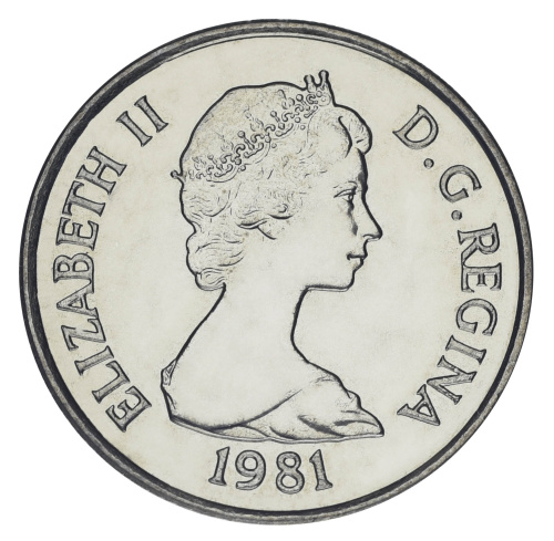 фото Теркс и Кайкос 1/4 кроны 1981 AU-UNC Лобстер