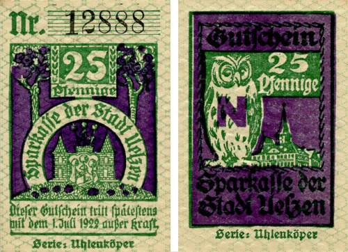 фото Германия Нотгельд  25 пфеннигов 1922  F-VF Юльзен