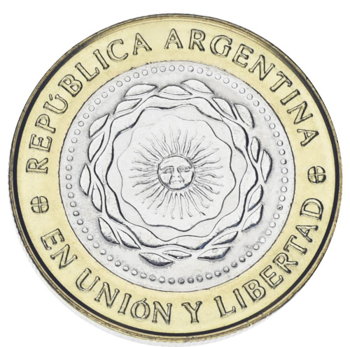 фото Аргентина 2 песо 2015 UNC