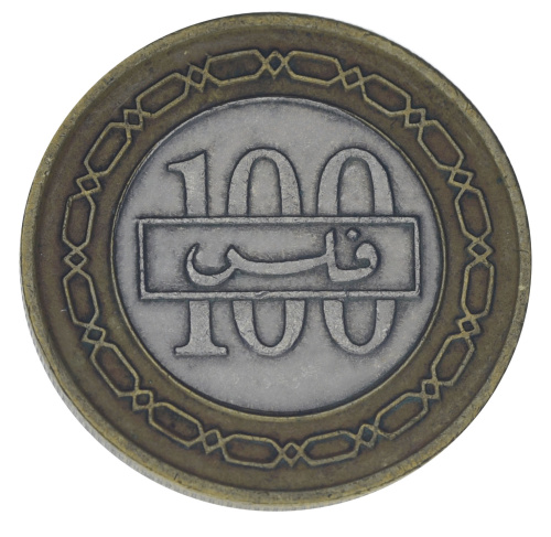 фото Бахрейн 100 филсов 1992 Биметалл F-VF