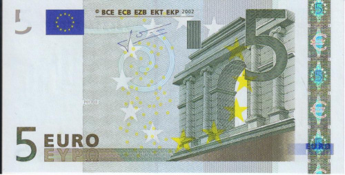 фото Германия 5 евро 2002 X P017 UNC
