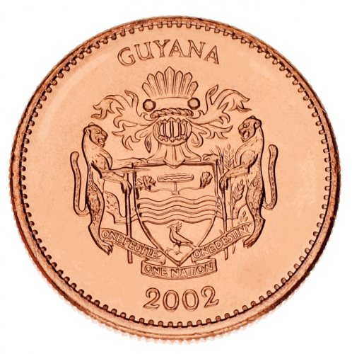 фото Гайана 1 доллар 2002 AU-UNC