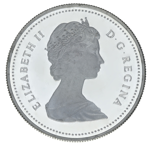 фото Канада 1 доллар 1986 Серебро F-VF Поезд Паровоз - 100 лет городу Ванкувер (Ag 500, 23,32 грамма)