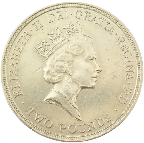 фото Великобритания 2 фунта 1986 F-VF (KM#947)