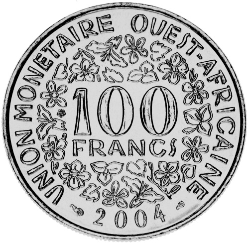 фото Западная Африка 100 франков 2004 UNC (KM#4)