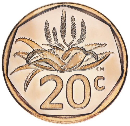 фото ЮАР 20 центов 2023 UNC