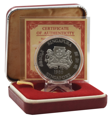 фото Сингапур 10 долларов 1980 Proof Технические данные