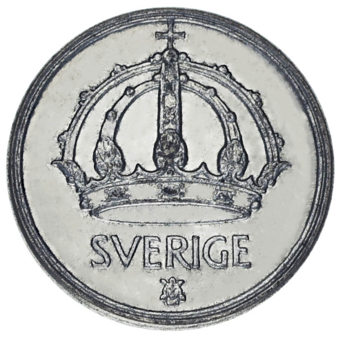 фото Швеция 25 эре 1950 Серебро F-VF (Ag 400, 2,32 грамма)