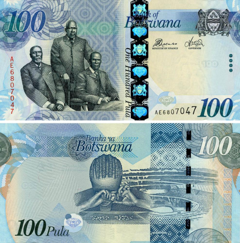 фото Ботсвана 100 пула 2010 UNC (P33b)