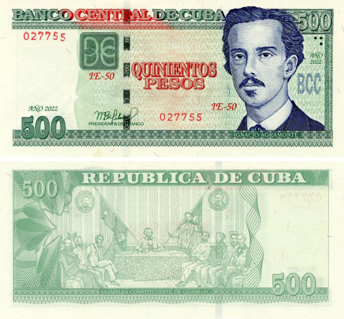 фото Куба 500 песо 2022 UNC (Pnew)