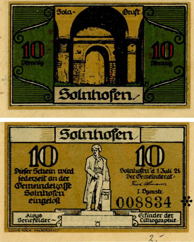 фото Германия Нотгельд  10 пфеннигов 1921  F-VF Хальберштадт