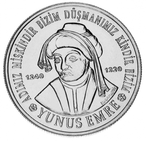 фото Турция 1000000 лир 2002 UNC Юнус Эмре