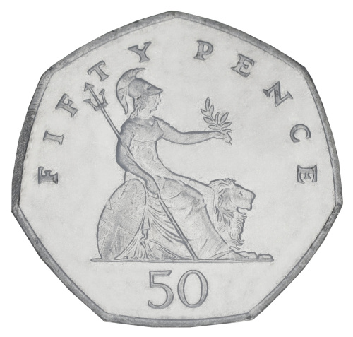 фото Великобритания 50 пенсов 1998 AU-UNC